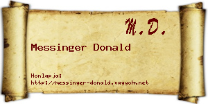 Messinger Donald névjegykártya